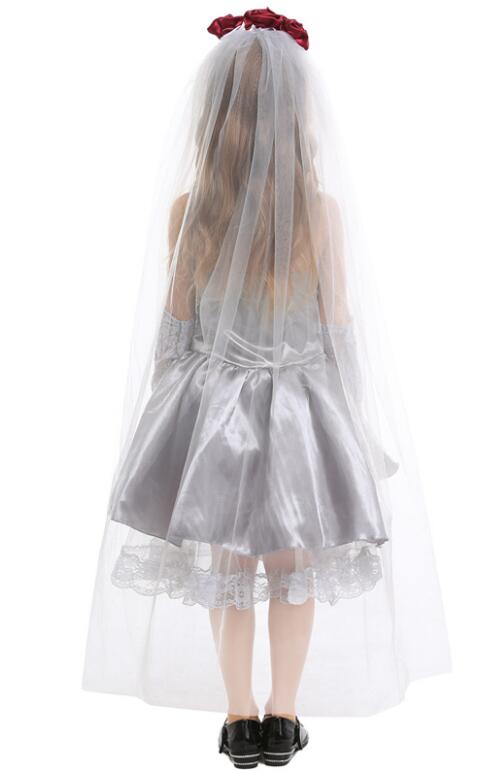 F68157 Ghostly Girl Bride Costume Cemetery Bride Costume Halloween Girl Costume